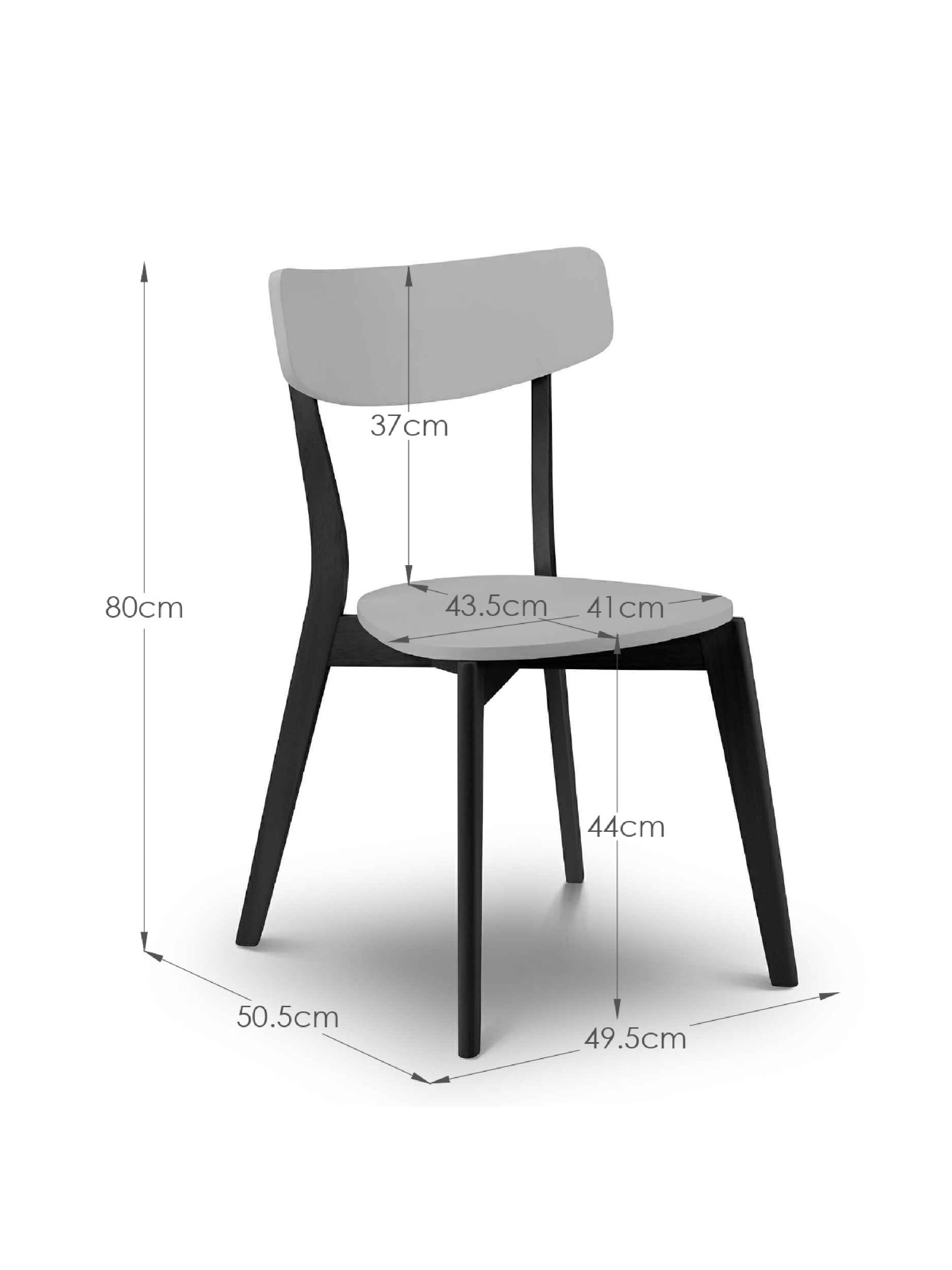 Casa Dining Chairs Grey/Black (Set of 2)