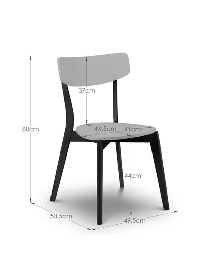 Casa Dining Chairs Grey/Black (Set of 2)