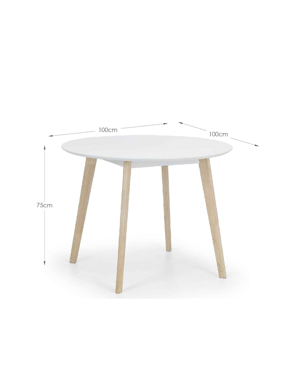 Casa Round Dining Table White/Oak