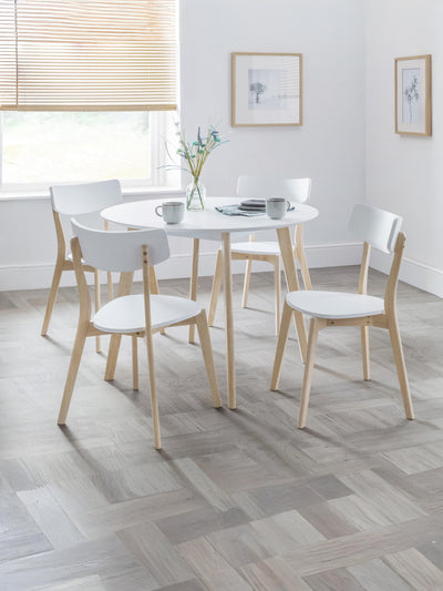 Casa Round Dining Table White/Oak