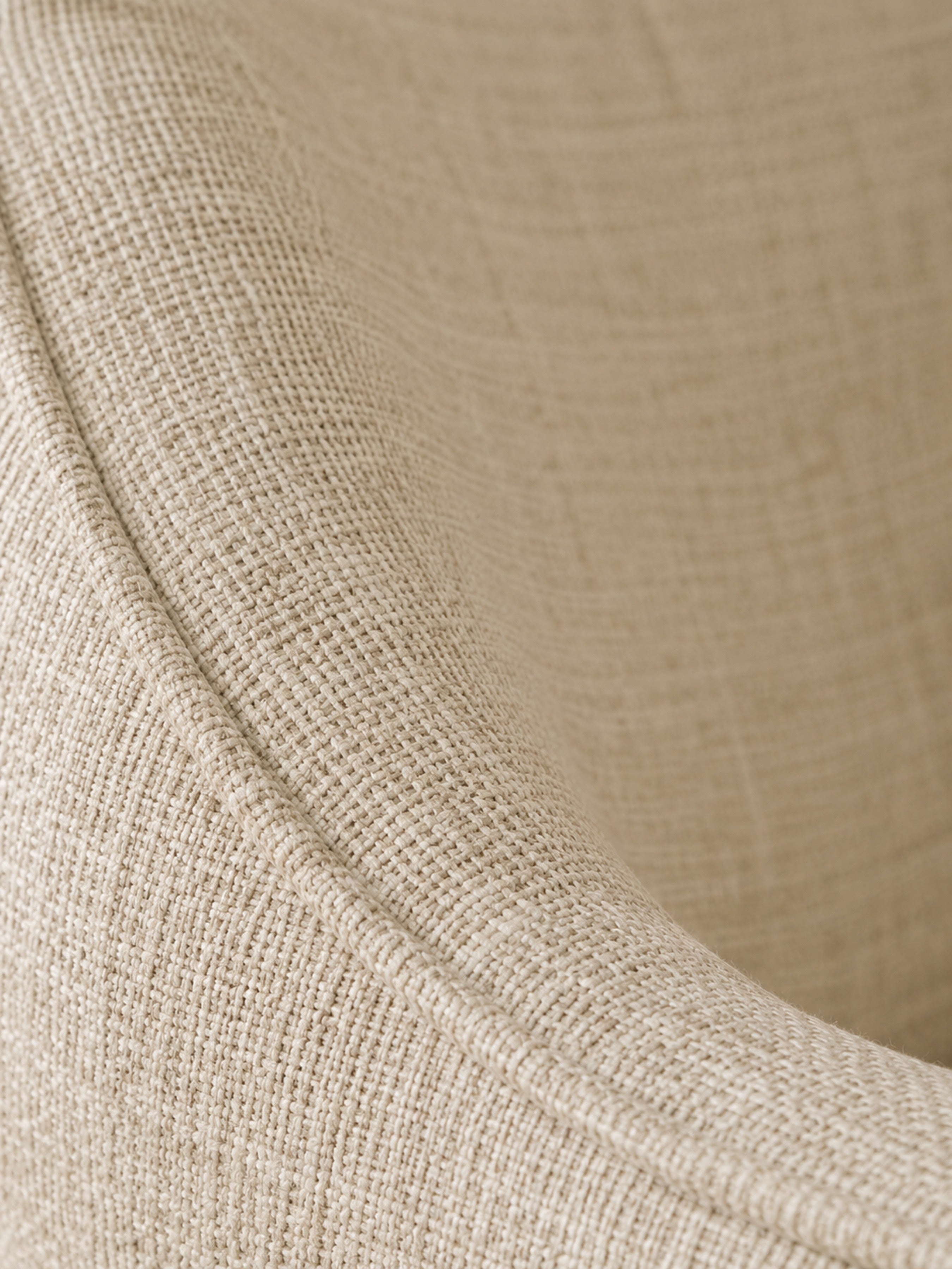 Caspian Upholstered Swivel Lounge Chair – Ivory Chenille