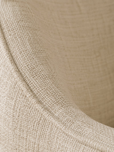 Caspian Upholstered Swivel Lounge Chair – Ivory Chenille