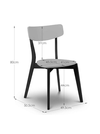 Casa Grey Round Table and 4 Grey Casa Chairs – Grey and Black