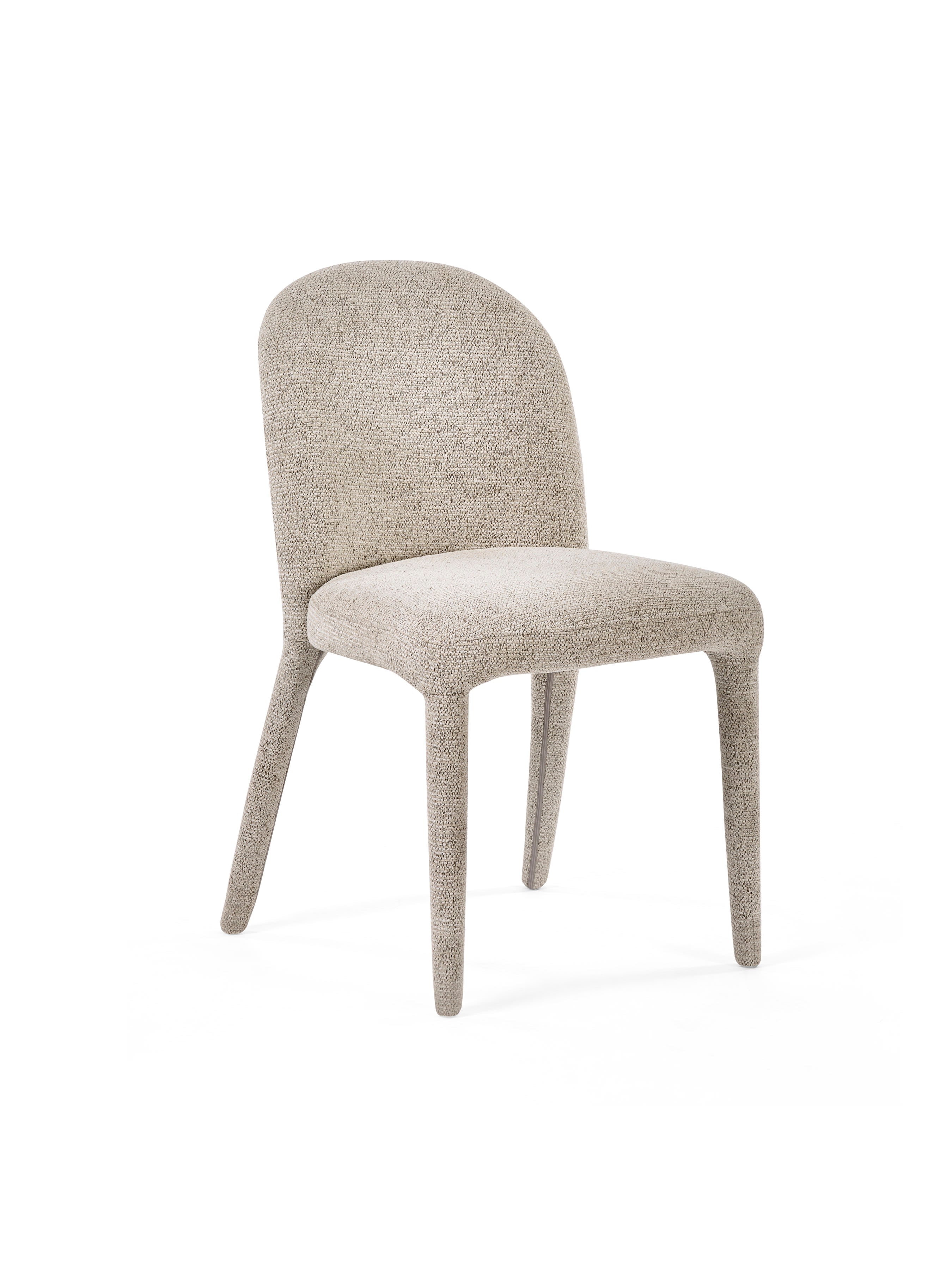 Cellini Round Oak Effect Dining Set with 4 Holly Fully Upholstered Beige Chenille Chairs – Natural Oak Effect