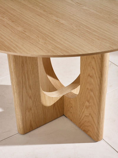Cellini Round Oak Effect Dining Table Set with 4 Lottie Green Chenille Upholstered Dining Chairs – Natural Oak Effect
