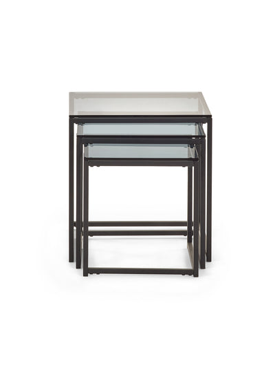 Chicago Nest Of 3 Tables Smoked Glass