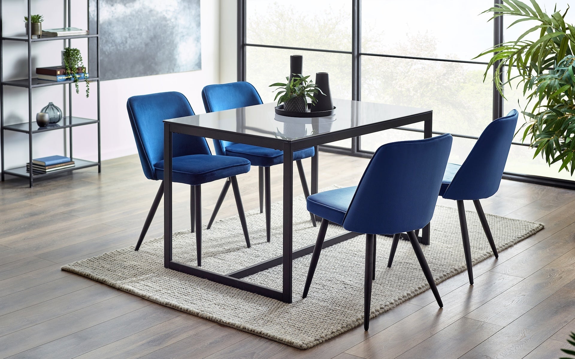 Chicago Dining Table Smoked Glass – Julian Bowen, view 5