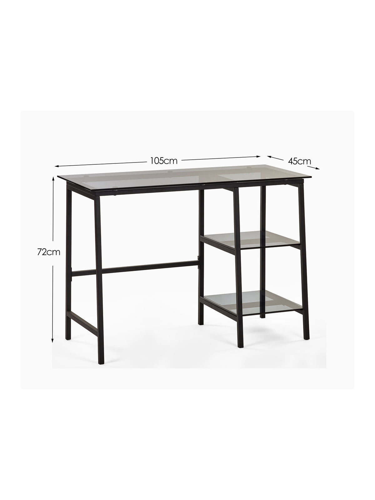 Chicago Desk Smoked Glass