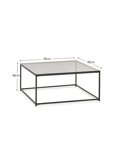 Chicago Square Coffee Table Smoked Glass
