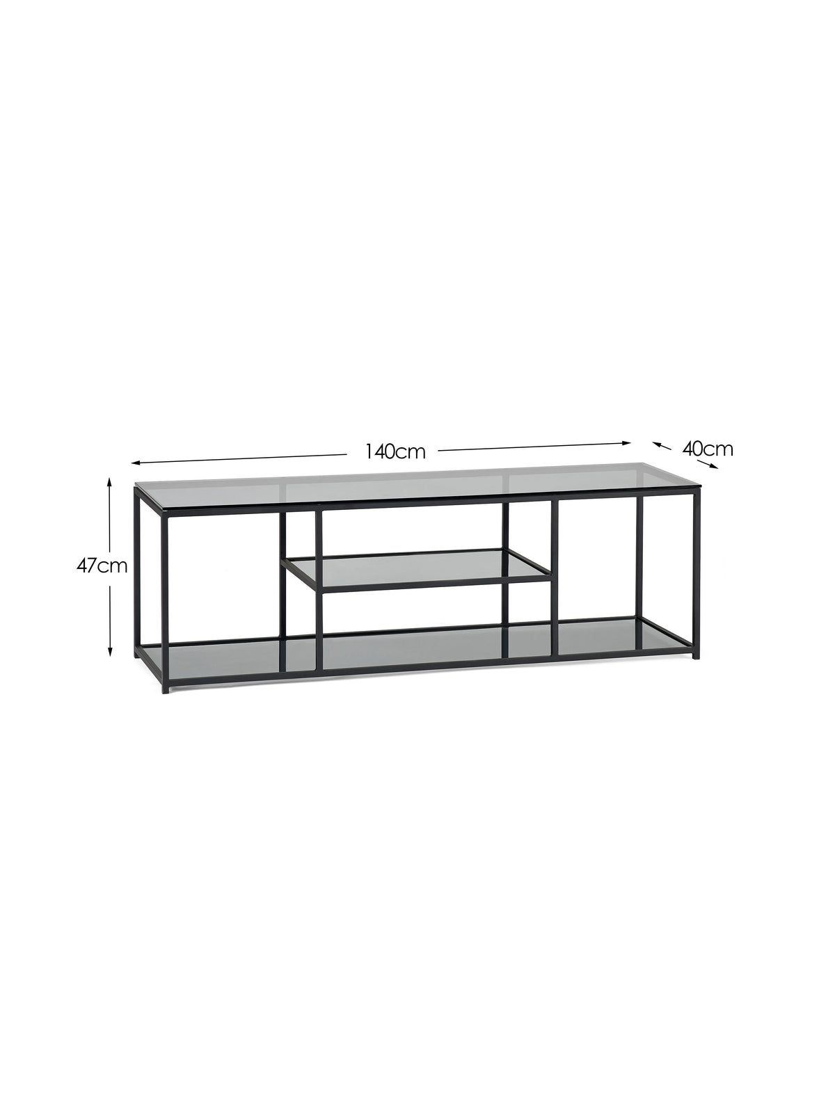 Chicago Tv Unit Smoked Glass