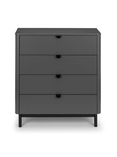 Chloe 4 Drawer Chest - Storm Grey/Black