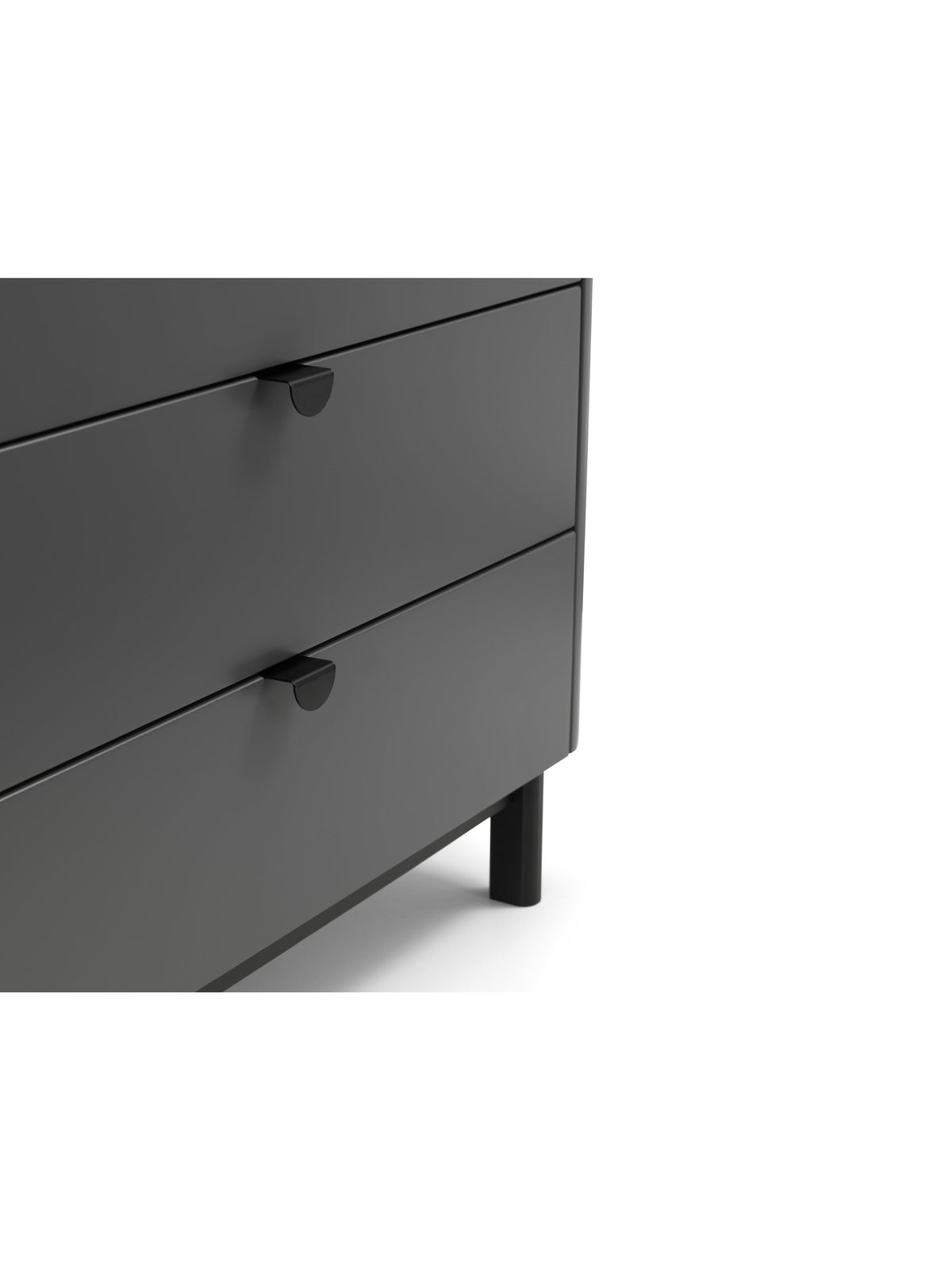 Chloe 4 Drawer Chest - Storm Grey/Black