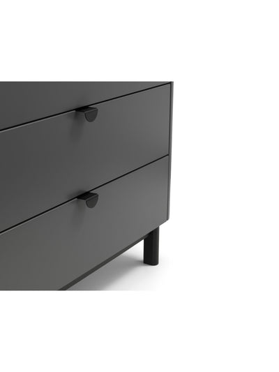 Chloe 4 Drawer Chest - Storm Grey/Black