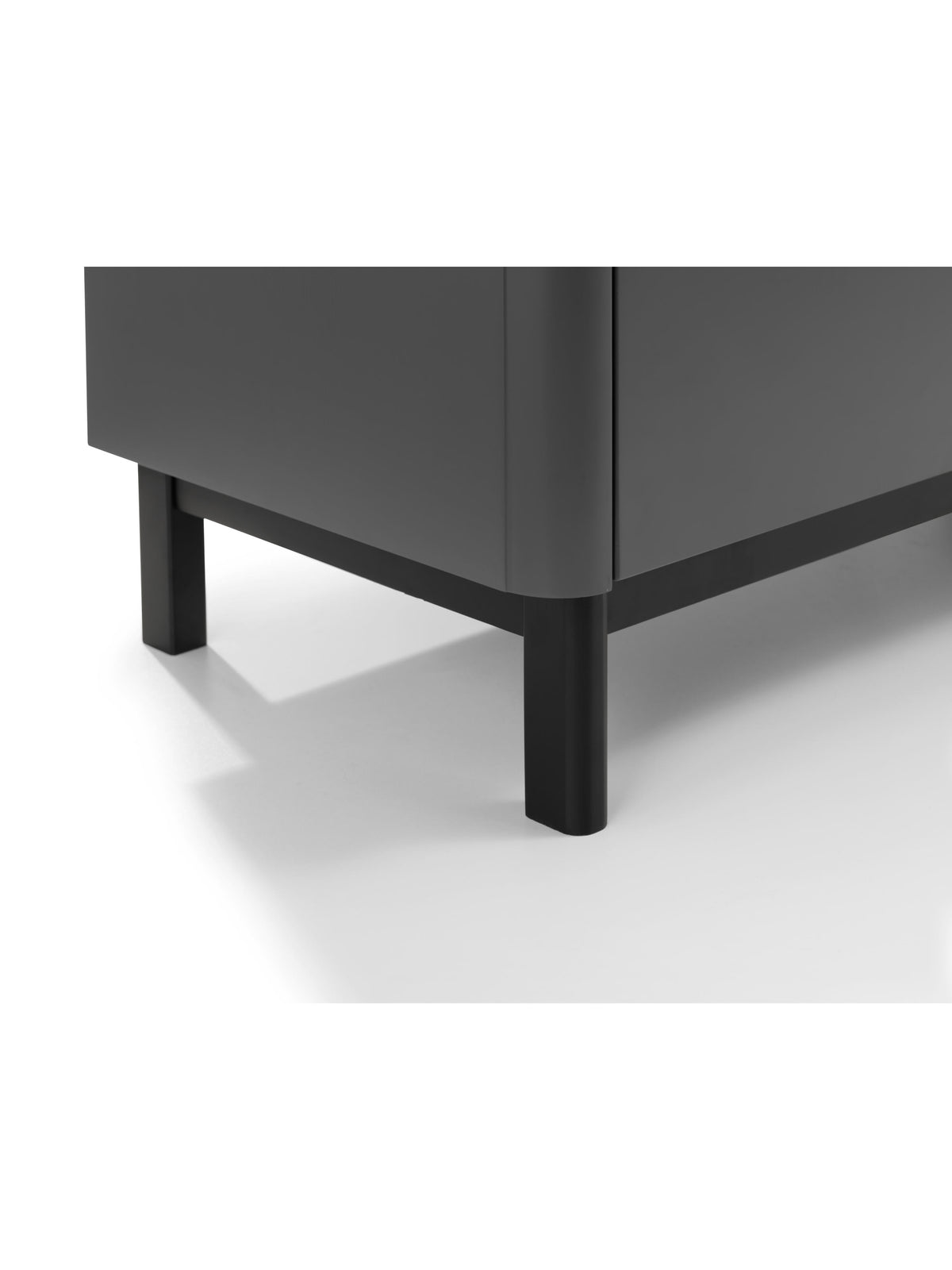 Chloe 4 Drawer Chest - Storm Grey/Black