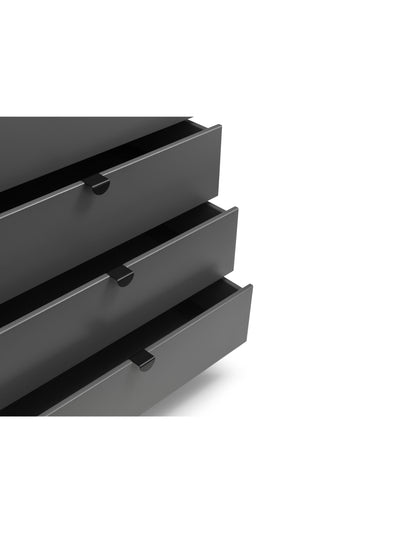 Chloe 4 Drawer Chest - Storm Grey/Black