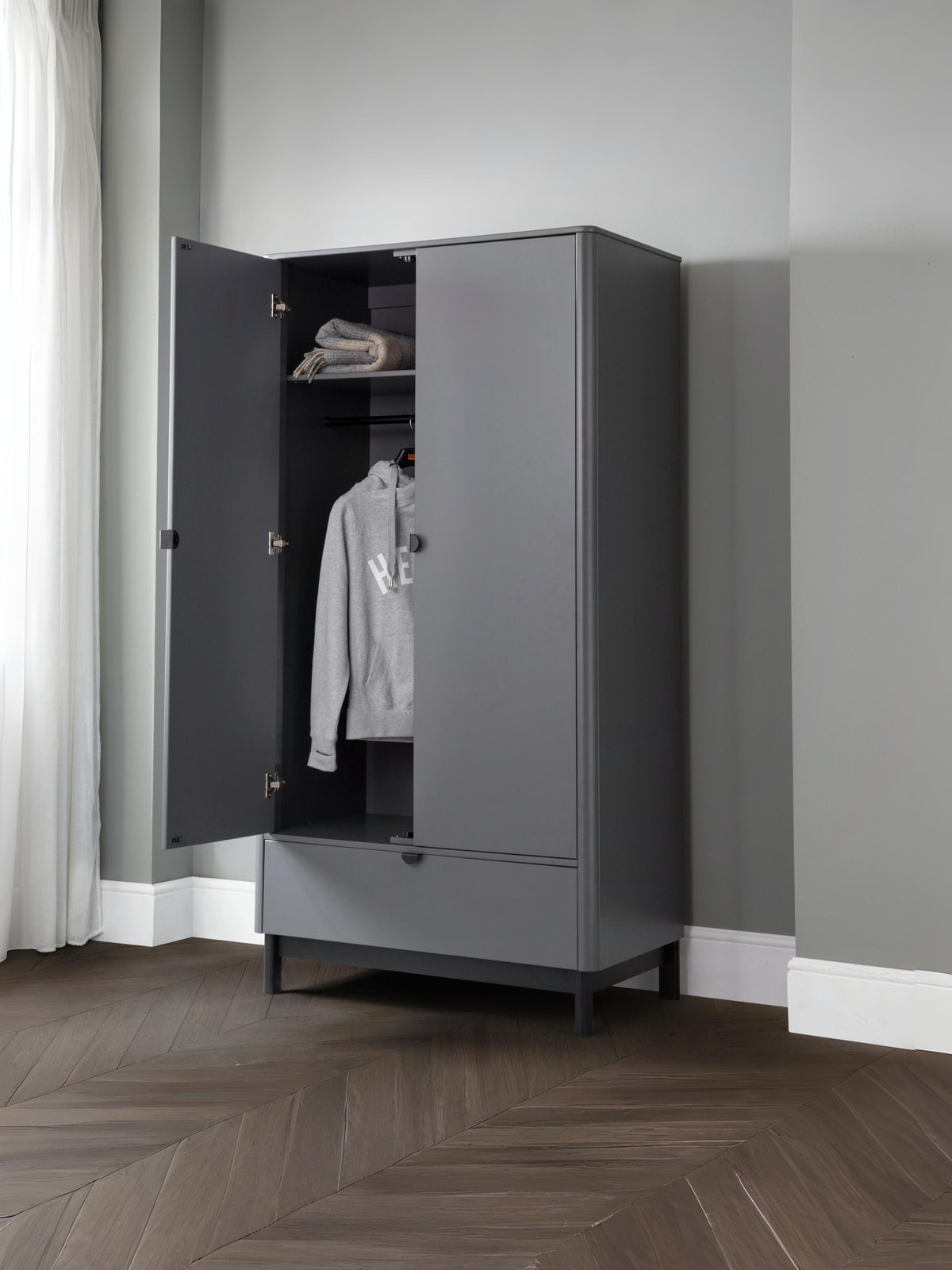 Chloe 2 Door 1 Drawer Wardrobe