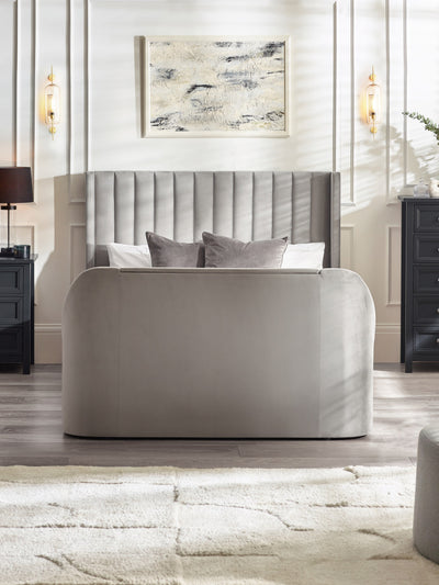 Clara Ottoman TV Bed - Light Grey