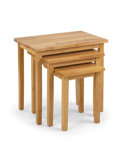 Cleo Nest Of Tables - Natural Oak Finish