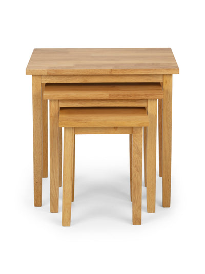 Cleo Nest Of Tables - Natural Oak Finish