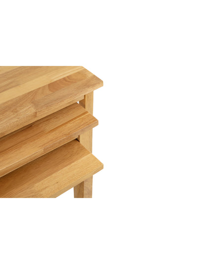 Cleo Nest Of Tables - Natural Oak Finish
