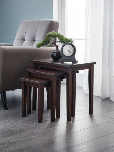 Cleo Nest Of Tables - Mahogany Finish