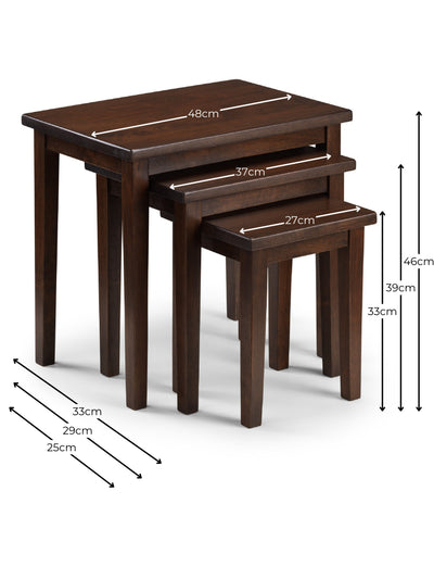 Cleo Nest Of Tables - Mahogany Finish