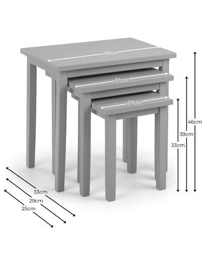 Cleo Nest Of Tables - Grey Finish