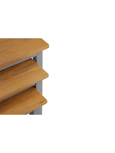 Cleo Nest Of Tables 2 Tone Grey & Oak