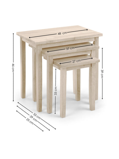 Cleo White Wash Nest of Tables