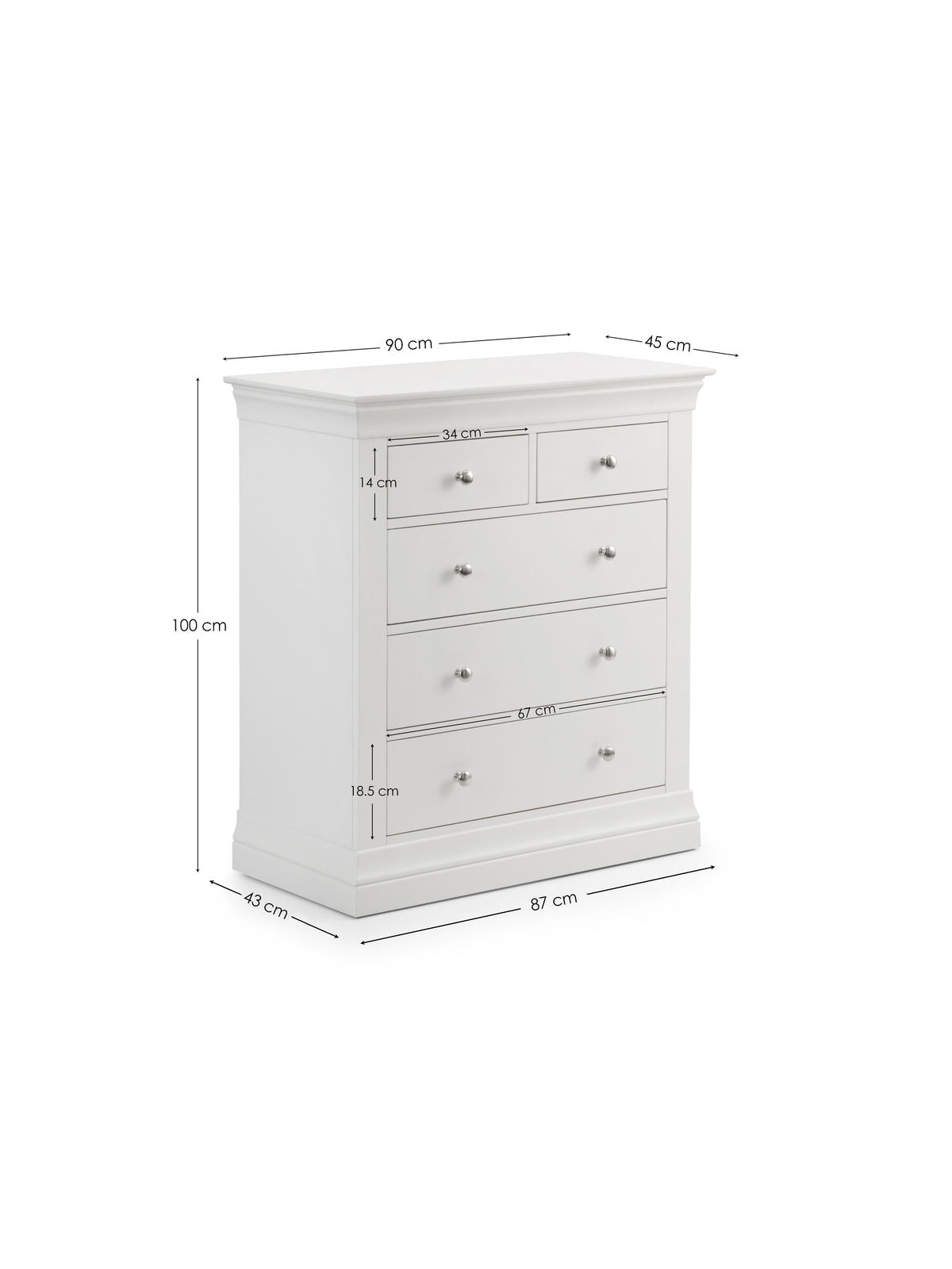 Clermont 3+2 Drawer Chest
