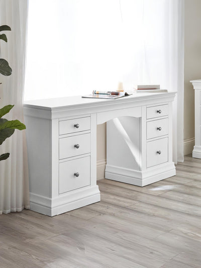 Clermont Dressing Table - Surf White – Julian Bowen, view 2