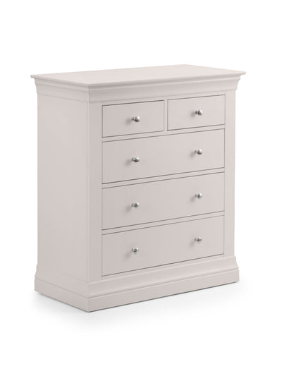 Clermont 3+2 Drawer Chest - Light Grey