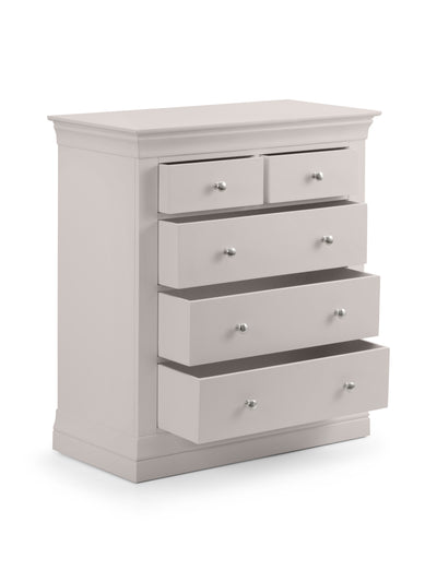 Clermont 3+2 Drawer Chest - Light Grey