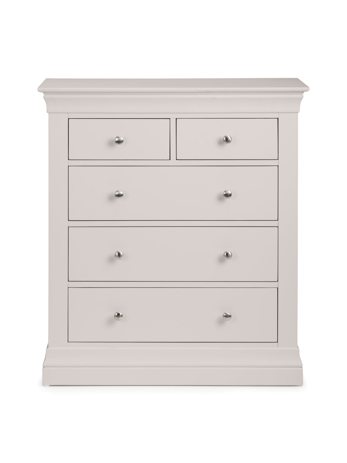 Clermont 3+2 Drawer Chest - Light Grey