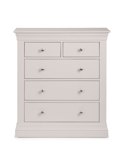 Clermont 3+2 Drawer Chest - Light Grey