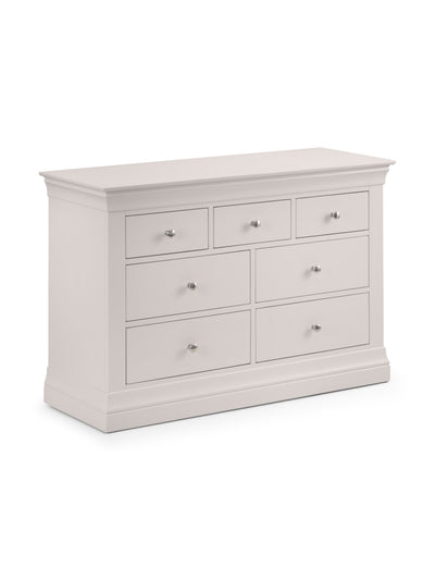 Clermont 4+3 Drawer Chest - Light Grey