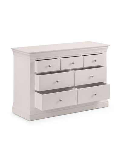Clermont 4+3 Drawer Chest - Light Grey