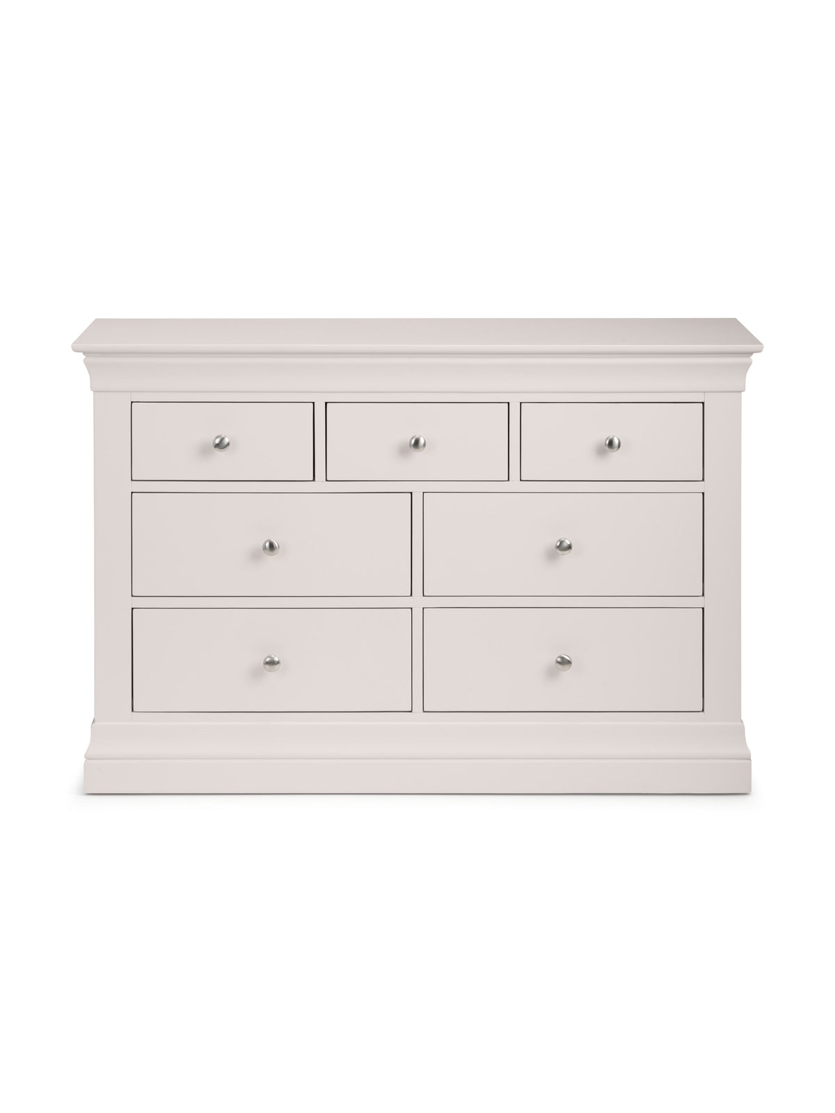Clermont 4+3 Drawer Chest - Light Grey
