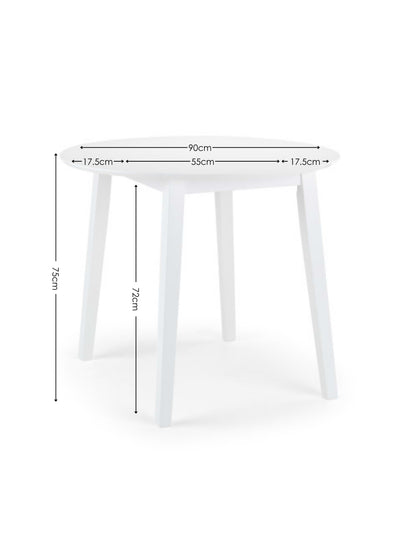 Coast White Dropleaf Table and 4 White Coast Chairs