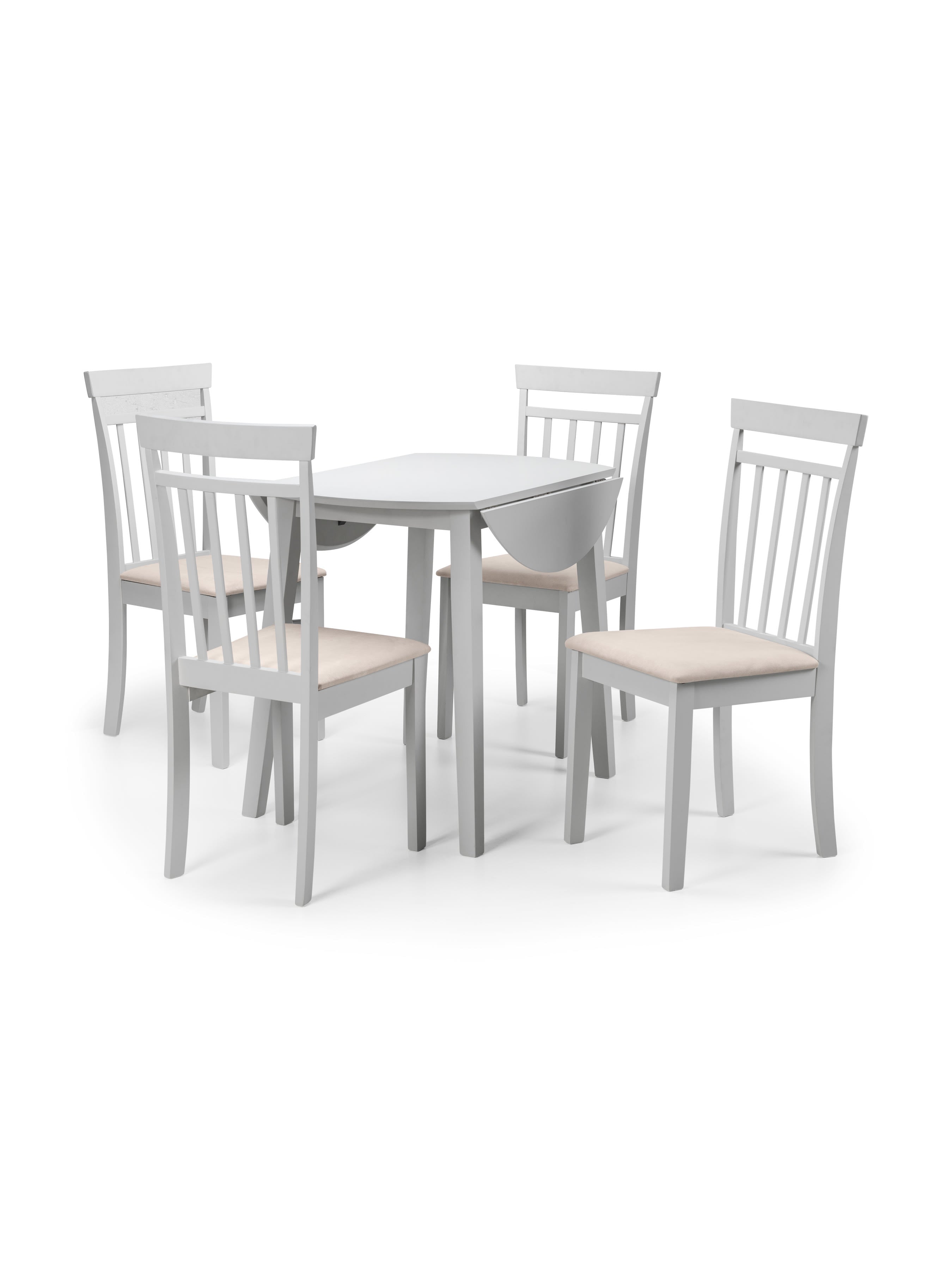 Coast Grey Dropleaf Table and 4 Grey Coast Chairs