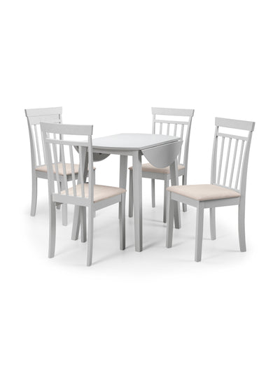 Coast Grey Dropleaf Table and 4 Grey Coast Chairs