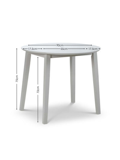 Coast Grey Dropleaf Table and 4 Grey Coast Chairs