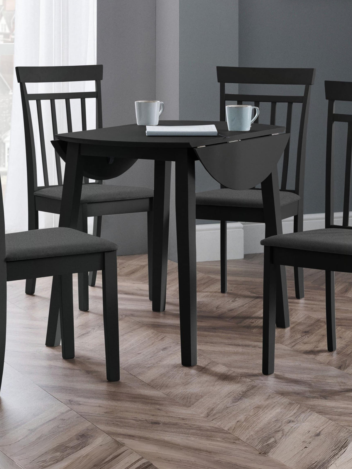 Coast Black Dropleaf Table
