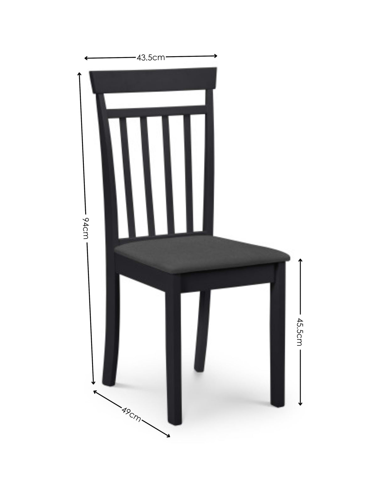 Coast Black Dining Chairs (Set of2)
