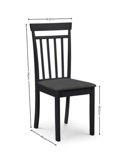 Coast Black Dining Chairs (Set of2)