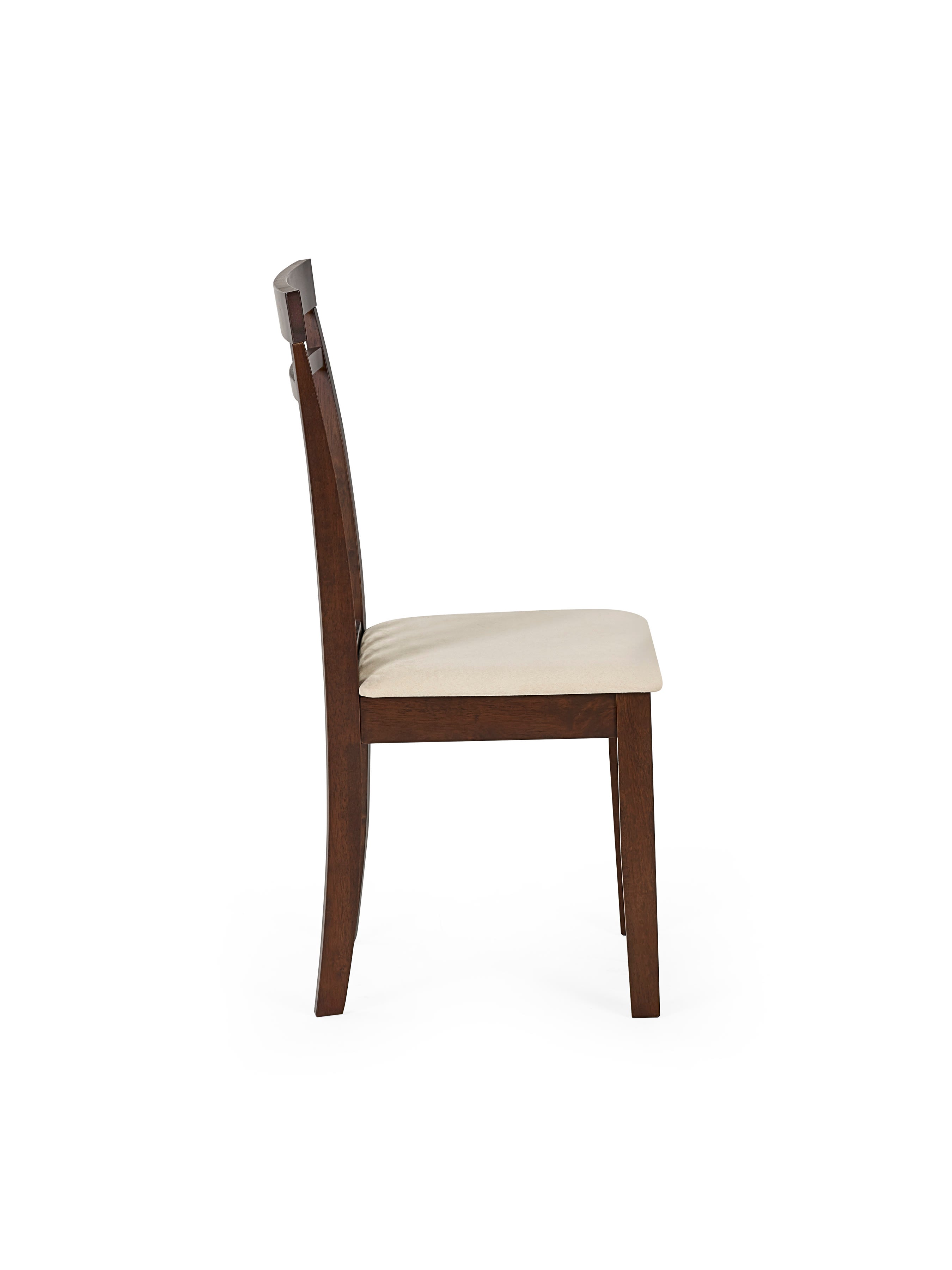 Coast Set of 2 Walnut Slat Back Wooden Dining Chairs – Walnut Effect