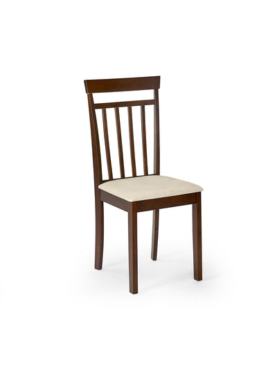 Coast Set of 2 Walnut Slat Back Wooden Dining Chairs – Walnut Effect