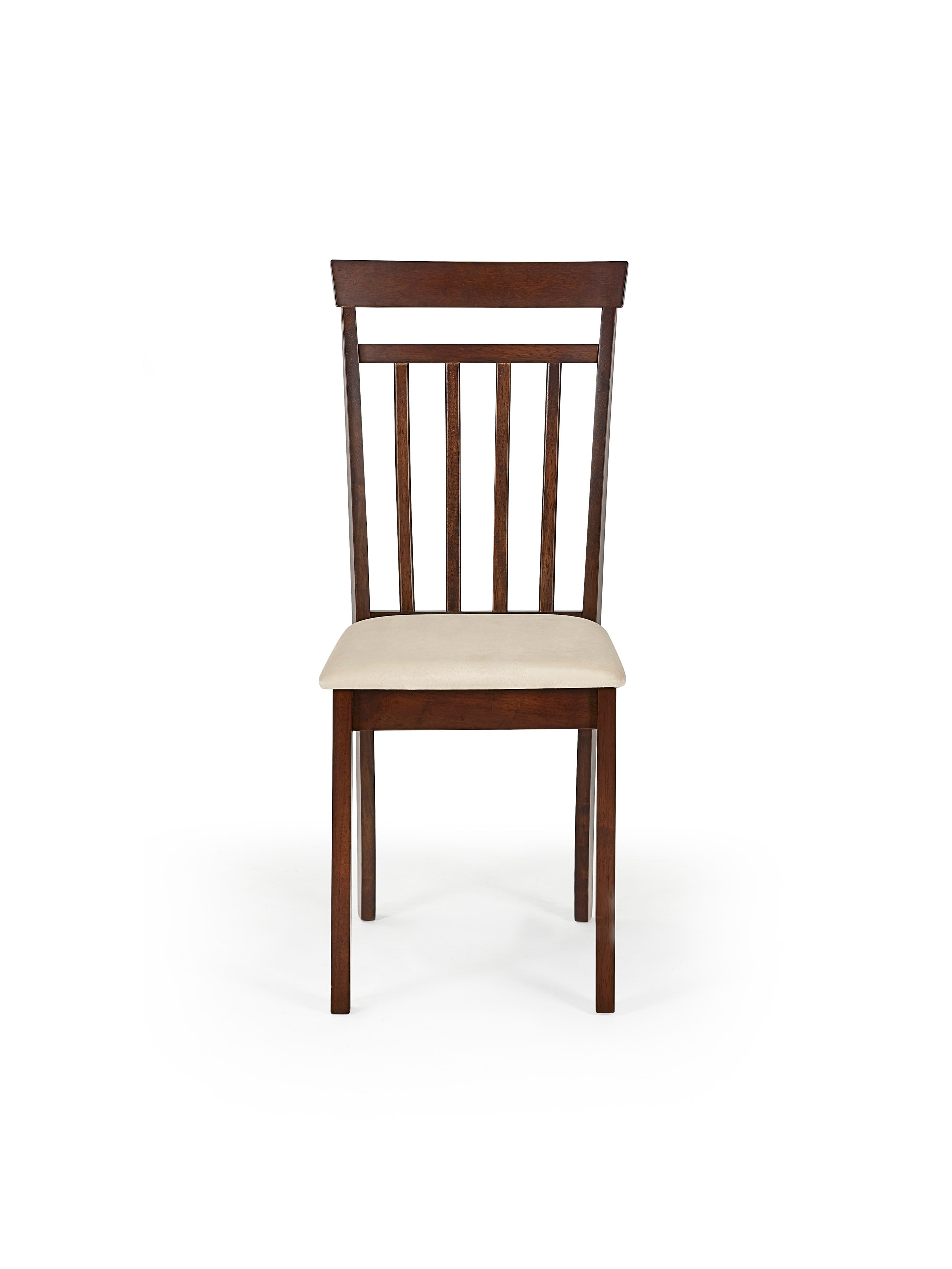 Coast Set of 2 Walnut Slat Back Wooden Dining Chairs – Walnut Effect