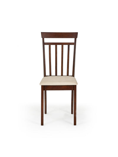 Coast Set of 2 Walnut Slat Back Wooden Dining Chairs – Walnut Effect