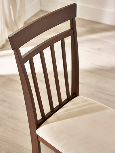 Coast Set of 2 Walnut Slat Back Wooden Dining Chairs – Walnut Effect